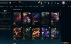 CONTA LOL NÍVEL 66 - 17 SKINS - 42 CAMPEÕES - UNRANKED