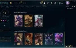 CONTA LOL NÍVEL 66 - 17 SKINS - 42 CAMPEÕES - UNRANKED
