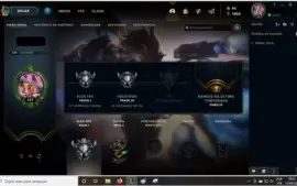 V > Atual Prata3 com 47 skins e 84 champs(Gold4 na passada)
