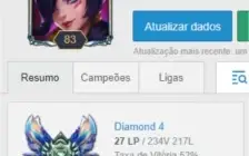 Conta League of Legends Diamante