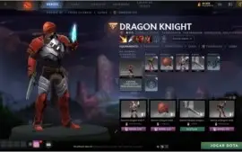 Conta Dota 2 com diversas arcanas, personas e mais