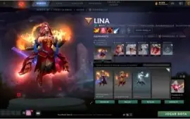 Conta Dota 2 com diversas arcanas, personas e mais