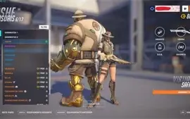 Conta Overwatch 84 skin lendaria, 5 armas douradas