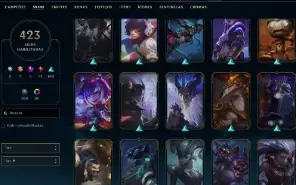 Conta Lol 423 Skins, Full Acesso.