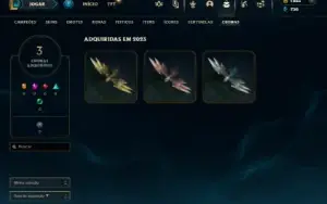 Platina 4 com 40 Champs e 10 Skins + 1825 RP