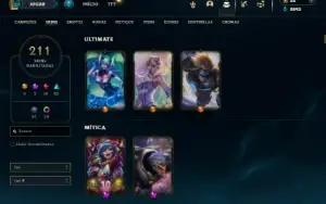Ouro 4 com TODOS os champs e 211 Skins + 888k de Zed