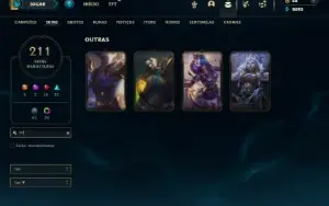 Ouro 4 com TODOS os champs e 211 Skins + 888k de Zed