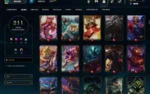 Ouro 4 com TODOS os champs e 211 Skins + 888k de Zed