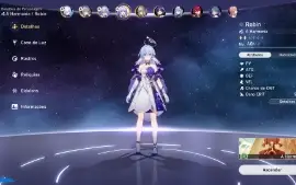 Conta honkai Star Rail Jingliu/Bronya/Robin/bailu/Dr Ratio