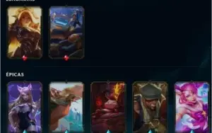 CONTA LOL 🌟 PLATINA 1 🌟 43 SKINS 🌟 124 CAMPEOES