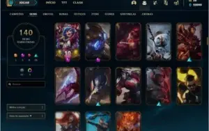 CONTA DE LOL NIVEL 191, 140 SKINS, TODOS OS CAMPEÕES.