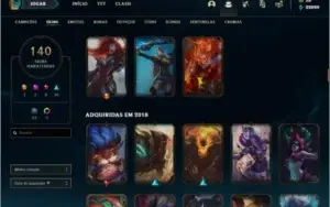CONTA DE LOL NIVEL 191, 140 SKINS, TODOS OS CAMPEÕES.