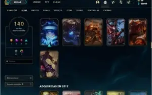 CONTA DE LOL NIVEL 191, 140 SKINS, TODOS OS CAMPEÕES.