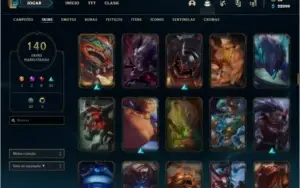 CONTA DE LOL NIVEL 191, 140 SKINS, TODOS OS CAMPEÕES.
