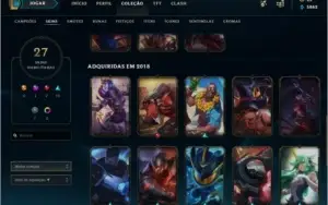 CONTA LOL OURO 2 MMR ALTO 27 SKINS