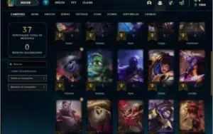 Conta ouro 1 baratinha com 5 skins e 39 champs