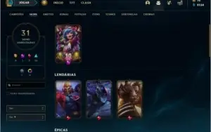 Conta unranked (Dima 2 Season passada)  31 skins e 68 champs