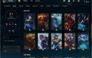 Conta unranked (Dima 2 Season passada)  31 skins e 68 champs