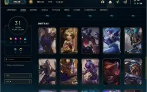 Conta unranked (Dima 2 Season passada)  31 skins e 68 champs