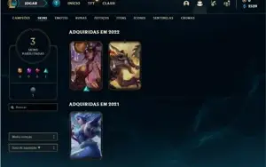 Conta ouro 2 com 32 Champs e 3 Skins