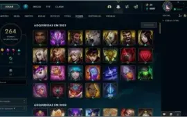 Conta LOL lvl 414 com 265 skins platina 2