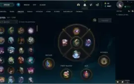 Conta LOL lvl 414 com 265 skins platina 2