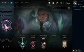 Conta LOL lvl 414 com 265 skins platina 2