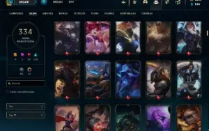 Conta Unranked com TODOS os champs e 334 Skins ( MAIN SUP )