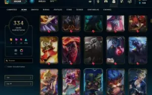 Conta Unranked com TODOS os champs e 334 Skins ( MAIN SUP )