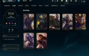Conta Unranked com TODOS os champs e 334 Skins ( MAIN SUP )