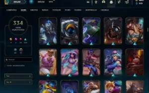 Conta Unranked com TODOS os champs e 334 Skins ( MAIN SUP )
