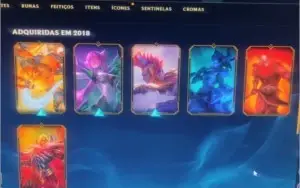 Conta lvl 105 , 136 champions