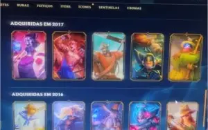 Conta lvl 105 , 136 champions