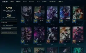 Unranked com TODOS os champs e 208 Skins ( MID / ADC / SUP )