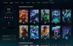 Conta League of Legends c/ 100 skins+ (emerald)