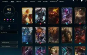 Conta League of Legends c/ 100 skins+ (emerald)