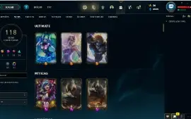 Conta League of legends - 118 skins raras