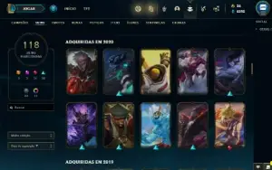 Conta League of legends - 118 skins raras