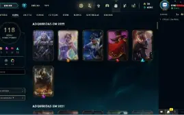 Conta League of legends - 118 skins raras