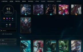 Unranked com TODOS os Champs e 93 Skins + 1000 RP