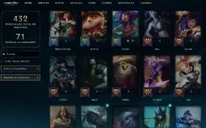 Unranked com TODOS os Champs e 93 Skins + 1000 RP