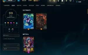 Unranked com 100 Champs e 99 Skins