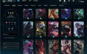 Conta ouro 2 com TODOS os champs e 162 Skins + 1 Prestigio