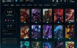 Conta ouro 2 com TODOS os champs e 162 Skins + 1 Prestigio