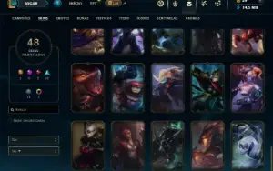 Bronze 3 com TODOS os champs e 48 Skins