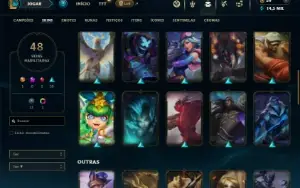Bronze 3 com TODOS os champs e 48 Skins