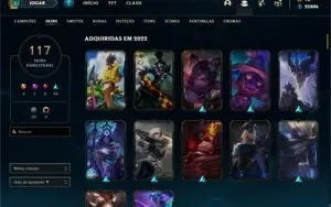 CONTA LOL TODOS OS CHAMPS E 117 SKINS