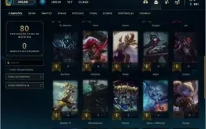 Conta Unranked com 28 champs e 4 skins