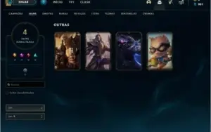 Conta Unranked com 28 champs e 4 skins