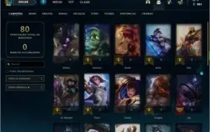 Conta Unranked com 28 champs e 4 skins